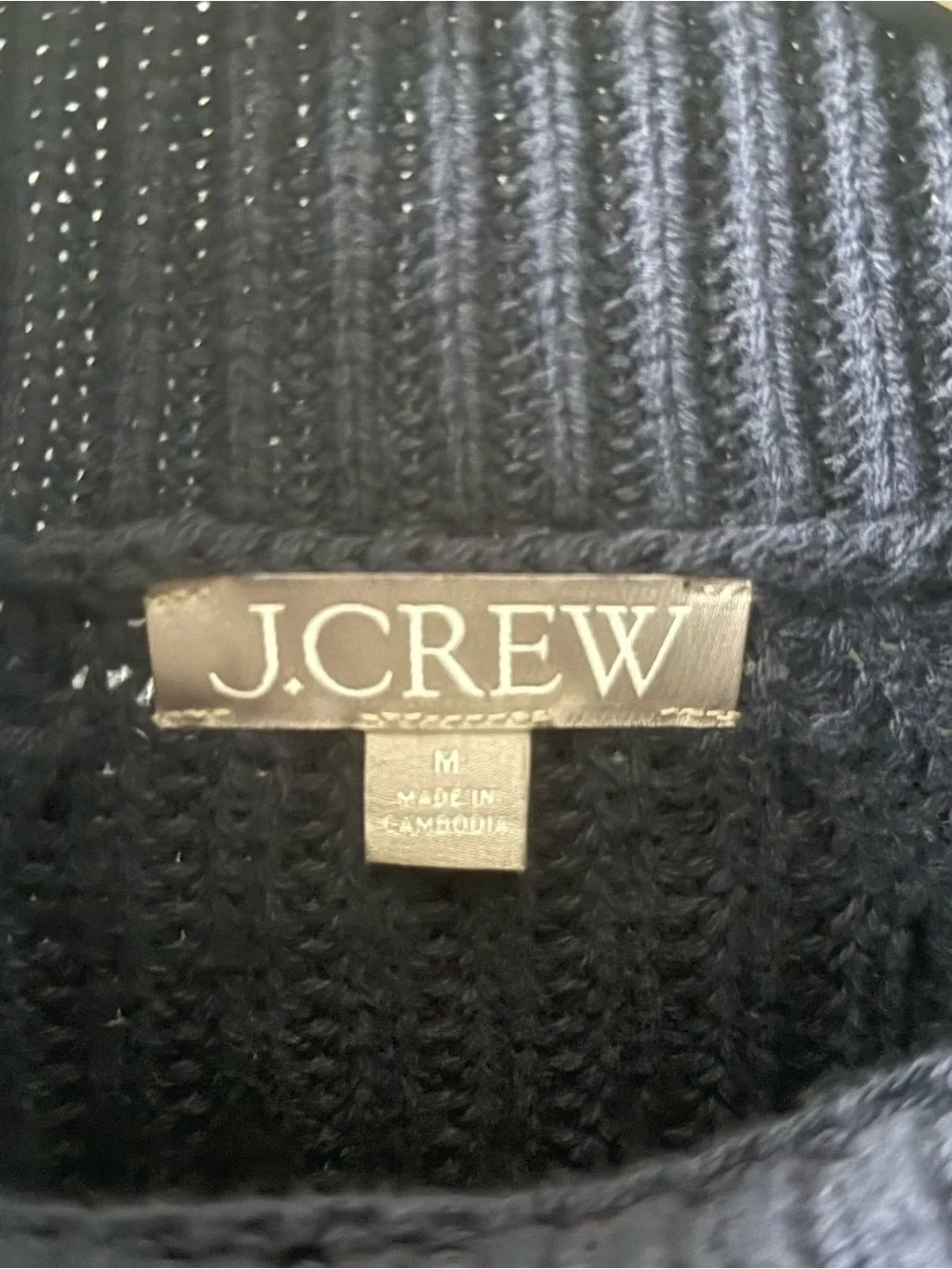 J.Crew Relaxed Roll Neck Sweater in Navy